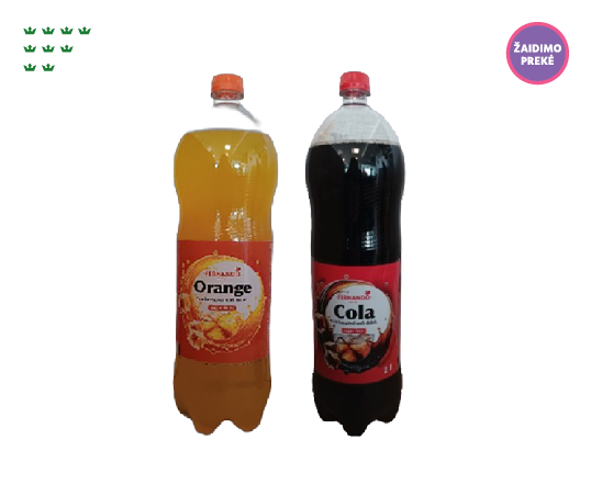Gazuotas gaivusis gėrimas FERNANDO, įv. rūšių, 2 l