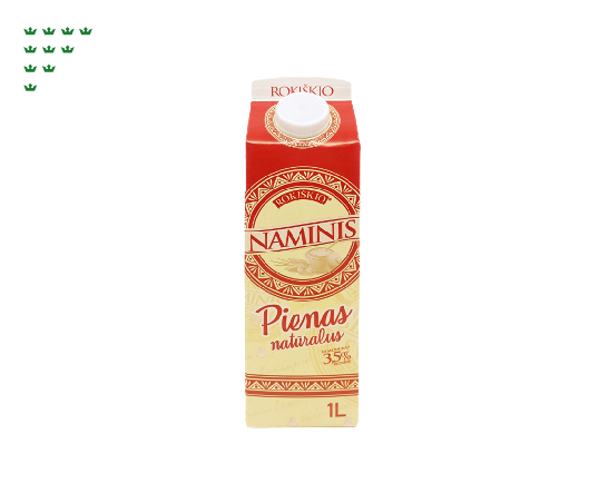 ROKIŠKIO NAMINIS pienas, 3,5 % rieb., 1 l
