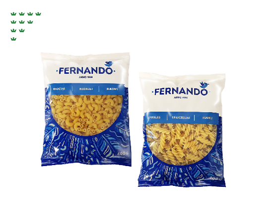 Makaronai FERNANDO, 2 rūšių, 400g