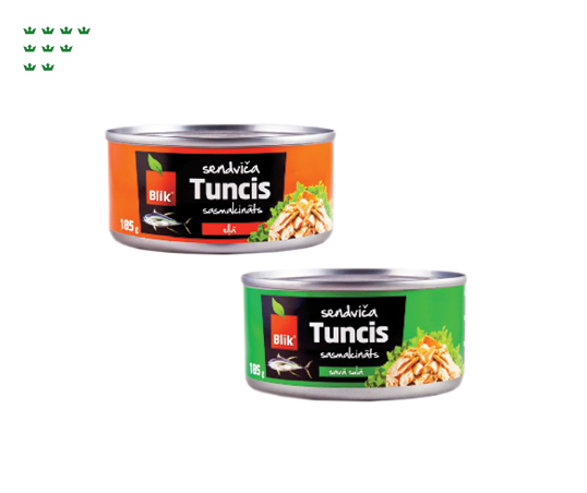 Tunas BLIK, 2 rūšių, 185 g