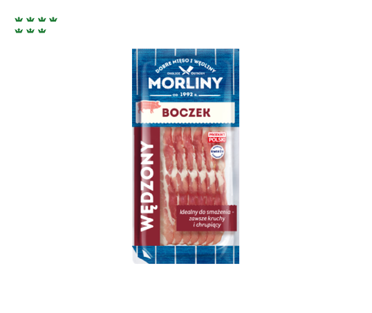 Karštai rūkyta kiaulienos šoninė MORLINY, a. r., 100 g