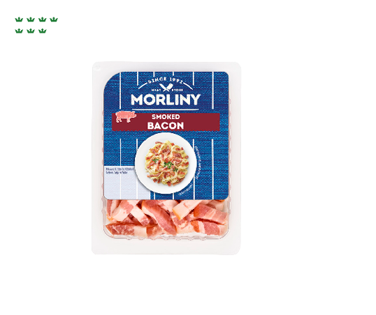 Šaltai rūkyta kiaulienos šoninė MORLINY, I r., 200 g